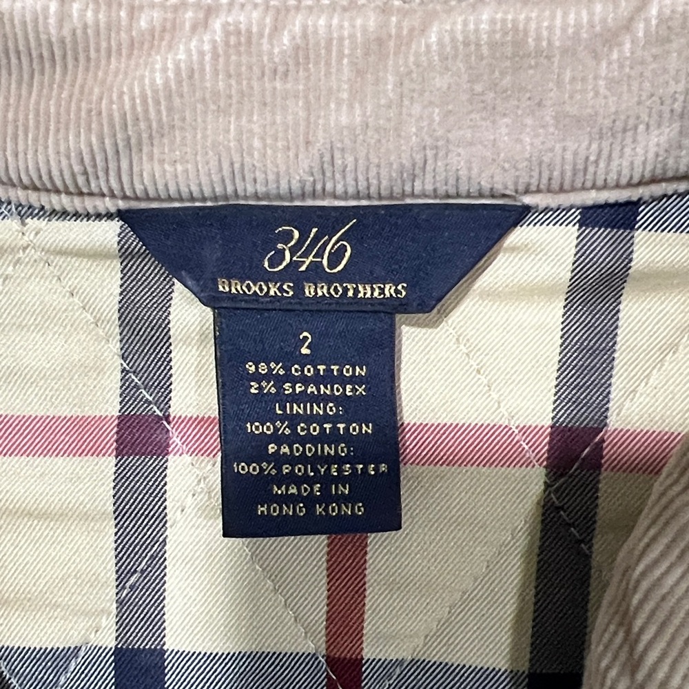 Y2K Brooks Brothers Women's Quilted Corduroy Tan Jacket - Picture 10 of 10